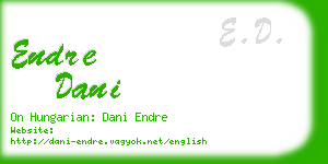 endre dani business card
